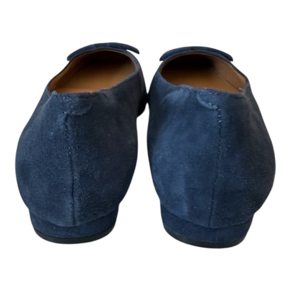 Talbots Sutton Flats Indigo Blue Square Toe Ballet Size 7M Preppy Career Causal - Picture 12 of 16